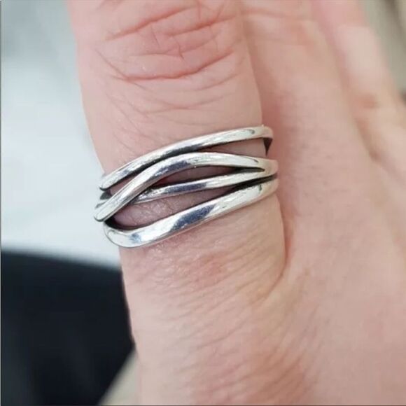 #46 New 925 Sterling Silver Retro Ring - Picture 7 of 10
